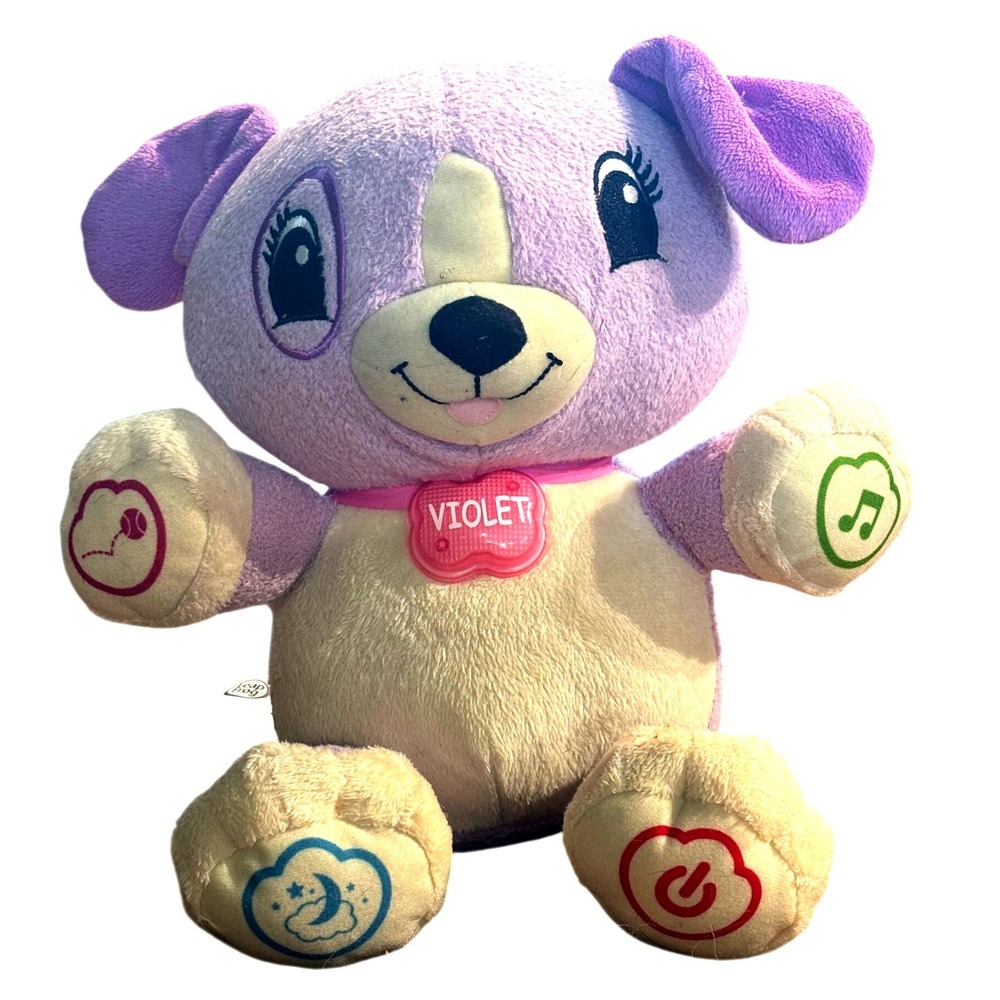 LeapFrog My Pal Violet Interactive Plush Puppy Musical Learning Toy Purple